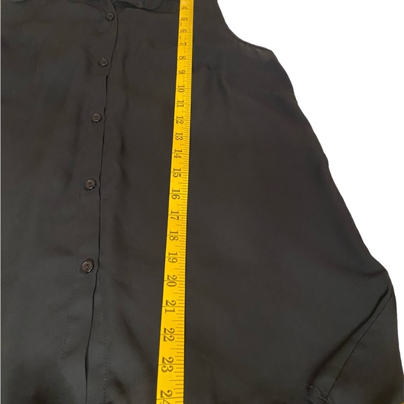 Halter Cut Sleeveless Sheer Black Top - Picture 7 of 11